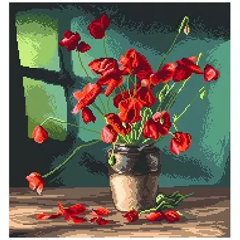 1936 Канва с рисунком Матренин посад 'Маки'41*41см