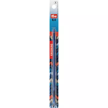 195908 Крючок для нукинга, алюминий, синий, 6 мм*16 см, Prym