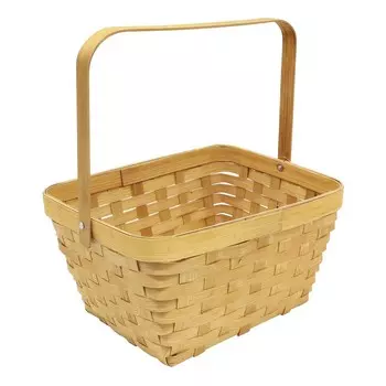 19HJ19074 Корзина плетеная бамбук 23*18,5*11,5*Н25,5см, цв. медово-коричневый Астра