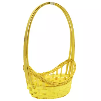 19HJ19080 Корзина плетеная бамбук, 25,5*19*14*9*Н38см, цв. желтый Астра