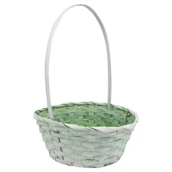 19HJ19089 Корзина плетеная бамбук 23*10*H33см, цв. зеленый Астра