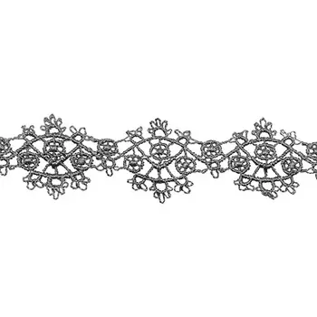 1AS-272-1 Кружево гипюр 20мм*13,72м (74 серый)