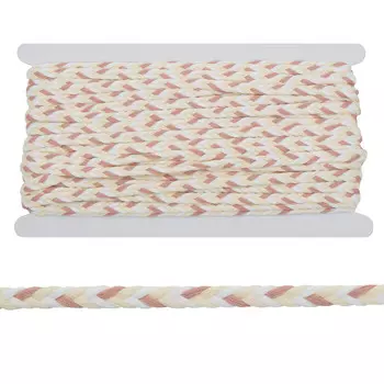 1AS-276 Шнур плоский 'косичка' мультиколор 8мм*20м (цвет 5)