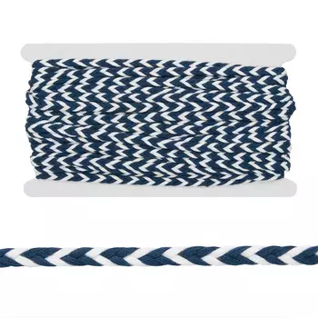 1AS-276 Шнур плоский 'косичка' мультиколор 8мм*20м (цвет 3)