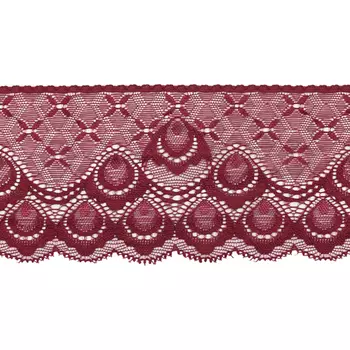 1AS-297 Кружево эластичное 9см*13,72м (177 бордовый)