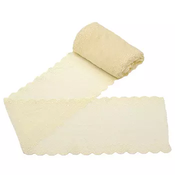 1AS-299 Кружево эластичное 19см*13,72м (102 молочный)