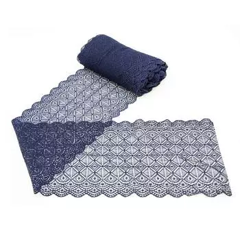 1AS-299 Кружево эластичное 19см*13,72м (569 темно-синий)