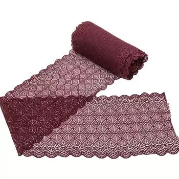 1AS-299 Кружево эластичное 19см*13,72м (177 бордовый)