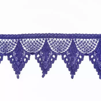1AS-302 Кружево гипюр 7см*13,72м (B5515 темно-синий)