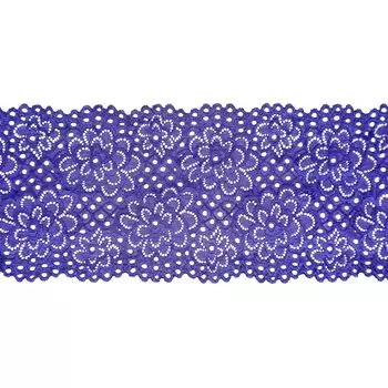 1AS-329 Кружево эластичное 15см*13,72м (темно-синий)