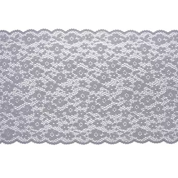 1AS-331 Кружево эластичное 19,5см*13,72м (жемчужно-серый)