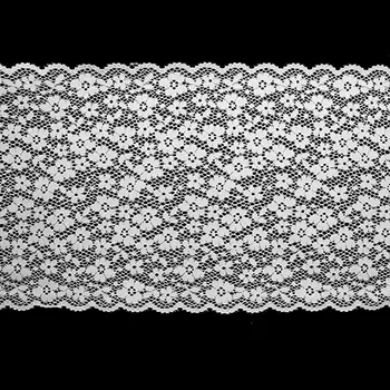1AS-331 Кружево эластичное 19,5см*13,72м (белый)