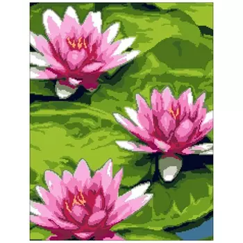 200106 Канва с рисунком ГК (Кувшинки) 40х50