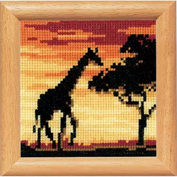 2002-40388 Набор для вышивания Vervaco 'Жираф' 8*8см