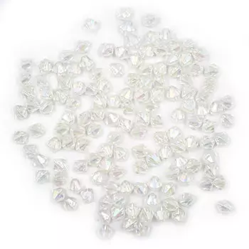 2017 Бусины ромбовидные акрил, 8мм, 25гр. Astra&amp;Craft (1AB прозрачный/голограмма)