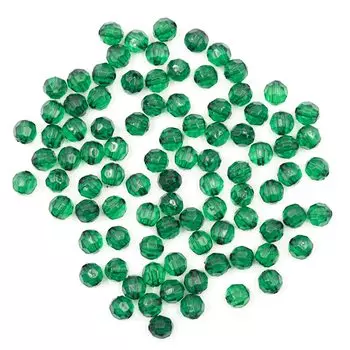 2023 Бусины круглые акрил, 8мм, 25гр, Astra&amp;Craft (59 темно-зеленый)