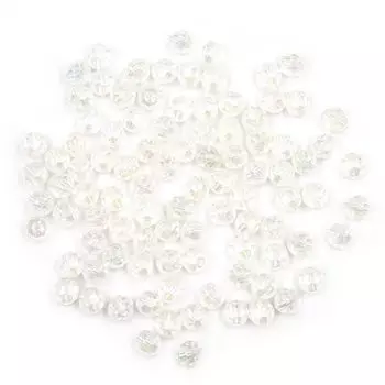 2023 Бусины круглые акрил, 8мм, 25гр, Astra&amp;Craft (1AB прозрачный/голограмма)