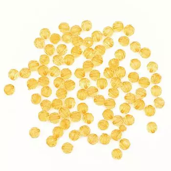 2023 Бусины круглые акрил, 8мм, 25гр, Astra&amp;Craft (49 оранжевый)