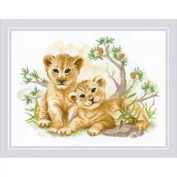 2046 Набор для вышивания Риолис 'Дети саванны' 30*40 см