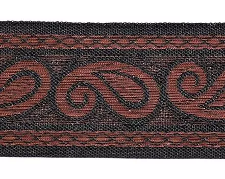 2090 Тесьма жаккардовая, 30 мм*32,8 м, 'Астра' (черный)