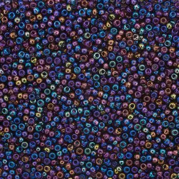 (21060) 331-19001-10/0 Бисер прозрачный с радужным покрытием 10/0, круг.отв., 20гр Preciosa