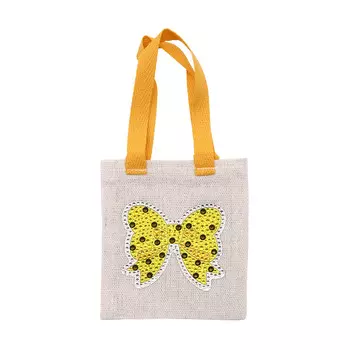 21066 Сумка-шоппер мини 8см*9см (бантик желтый)