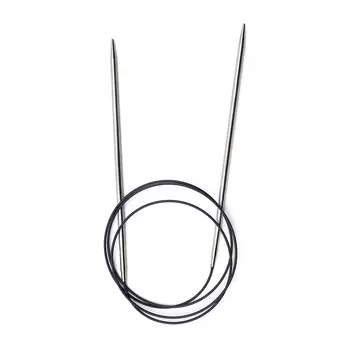 212136 Спицы круговые Prym латунь 100 * 3,5 цв. серебро