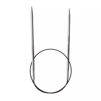 212142 Спицы круговые, латунь, серебристые, 60см 4,00мм Prym