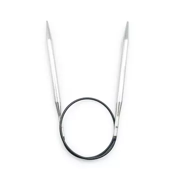 212180 Спицы круговые, латунь, цв.серебристый, 40см 6мм Prym