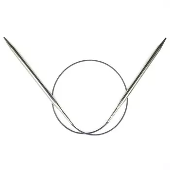 212182 Спицы круговые латунь, цв. серебро, 60см*6,0мм Prym