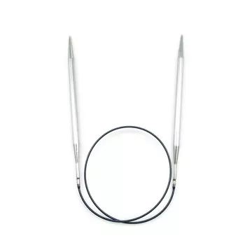 212192 Спицы круговые латунь, цв. серебро, 60см*7,0мм Prym