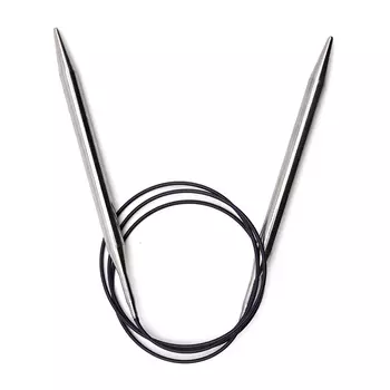 212216 Спицы круговые Prym латунь 100 * 8 цв. серебро