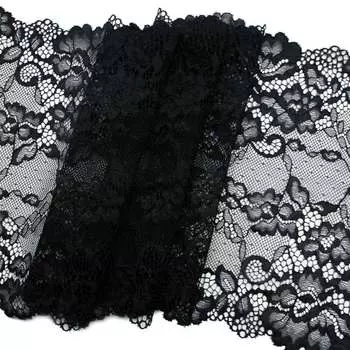 2122 Кружево эластичное 20,5см*10м, черный