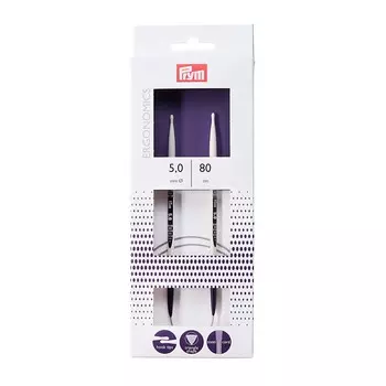 215806 Спицы круговые Ergonomics, 5мм/80 Prym