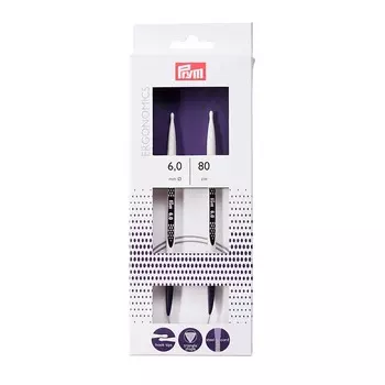 215808 Спицы круговые Ergonomics, 6мм/80 Prym