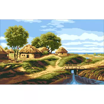 2167 Набор для вышивания 'Деревенька' 45х33 см