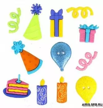 2168, Пуговицы-фигурки. День рождения Dress It