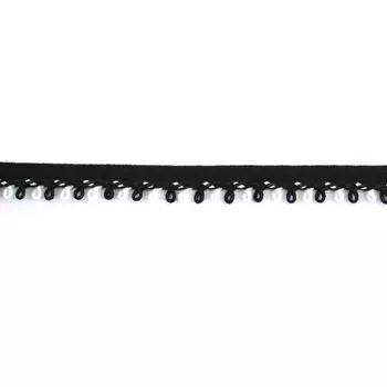 217-7 Тесьма 15мм*25ярд (22,85м) (черный-белый)