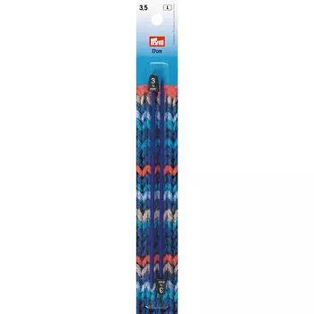 218401 Cпицы детские пластик 3,50 мм / 17 см синий 2шт. Prym