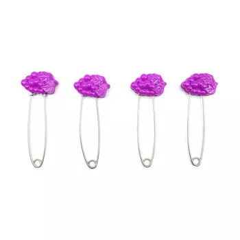 220151 Булавки английские с декоративной пластиковой головкой 'Виноград', 4 шт.