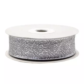 22071 Тесьма металлизированная 22мм*10м (серебро)