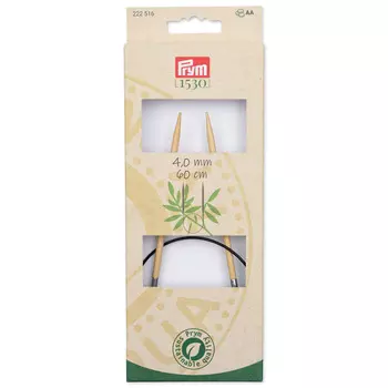 222516 Спицы круговые, бамбук, 4,0мм/60см, 1шт, Prym