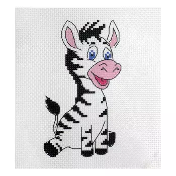 222 Набор для вышивания Hobby &amp; Pro Kids 'Зебрёнок' 19*18см