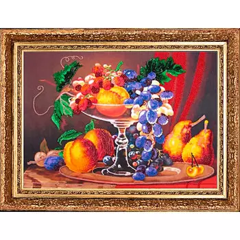 223 Набор для вышивания бисером Butterfly 'Натюрморт с персиками', 36*51 см