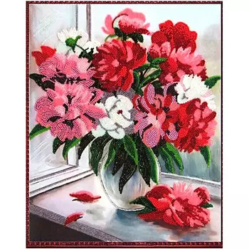 225 Набор для вышивания бисером Butterfly 'Пионы', 34*27 см