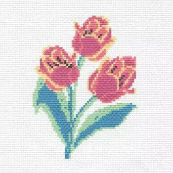 225 Набор для вышивания Hobby &amp; Pro Kids 'Тюльпаны' 19*18см