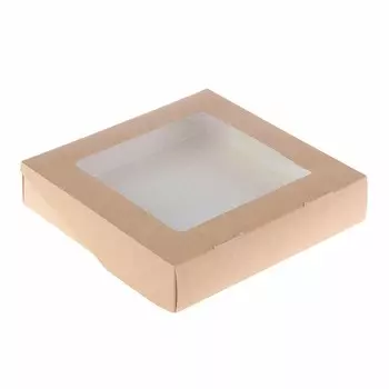 2272623 Коробка упаковочная с окном 20*20*4 см, 1,5 л