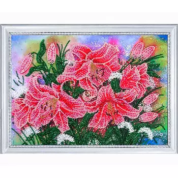 228 Набор для вышивания бисером Butterfly 'Сияющие лилии', 24*34 см