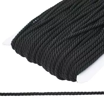 23-101 Шнур витой 5мм*50м вискоза (ГР) (103/30 черный)