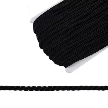 23-102 Шнур витой 6мм*50м вискоза (ГР) (103/30 черный)